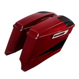 HR3 Starfire Black / Atomic Red CVO Stretched Saddlebags with Speaker Lids  For 14-23 Harley Touring