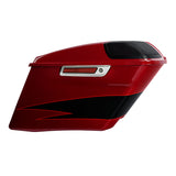 HR3 Starfire Black / Atomic Red CVO Stretched Saddlebags with Speaker Lids  For 14-23 Harley Touring