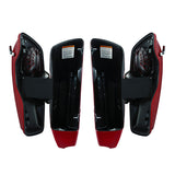 HR3 Starfire Black / Atomic Red CVO Stretched Saddlebags with Speaker Lids  For 14-23 Harley Touring