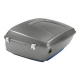 HR3 Superior Blue / Billet Silver King Size Tour Pack Luggage with Speaker Cut Outs For 14-24 Harley Touring