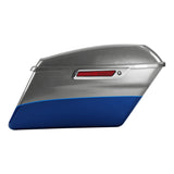 HR3 Superior Blue / Billet Silver Hard Saddlebags (Regular) For 14-23 Harley Touring