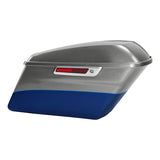 HR3 Superior Blue / Billet Silver Hard Saddlebags (Regular) For 14-23 Harley Touring