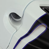 HR3 White Amethyst With Black Licorice Flames Vented Lower Fairing Kit For Harley Touring Models 2014-2023 (Fits water cooled models)