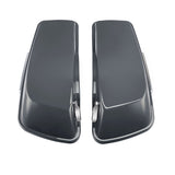 HR3 Gunship Gray 5" Stretched Extended Saddlebags For Harley Touring 2014-2023