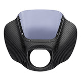 HR3 Carbon Fiber Black Denim Headlight Fairing & Windshield Fit For Harley Softail FXBB FXLR 2018-later