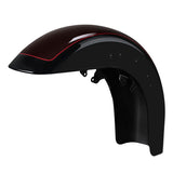 HR3 Midnight Crimson / Vivid Black  Motorcycle 18" Wide Tire Front Mudguard Fender For Harley Touring Models 2014-2023