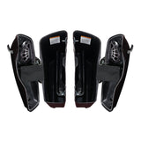 HR3 Midnight Crimson / Vivid Black 5" Stretched Extended Saddlebags with speaker lids For Harley Touring 2014-2023