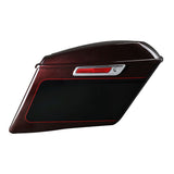 HR3Midnight Crimson / Vivid Black  CVO Stretched Saddlebags For 14-23 Harley Touring