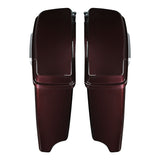 HR3Midnight Crimson / Vivid Black  CVO Stretched Saddlebags For 14-23 Harley Touring