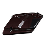 HR3Midnight Crimson / Vivid Black  CVO Stretched Saddlebags For 14-23 Harley Touring