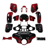 HR3 Starfire Black / Atomic Red CVO Street Glide Fairing Kit