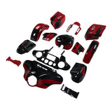 HR3 Starfire Black / Atomic Red CVO Street Glide Fairing Kit