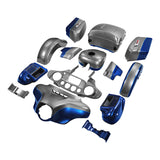 HR3 Superior Blue / Billet Silver Complete Body Fairing Kit For Harley Ultra Limited  FLHTK 14-23