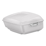 HR3 White Onyx Pearl 13.7" King Size Touring Trunk Luggage For 14-24 Harley Touring