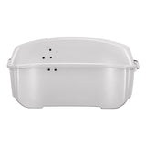 HR3 White Onyx Pearl 13.7" King Size Touring Trunk Luggage For 14-24 Harley Touring