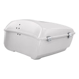 HR3 White Onyx Pearl 13.7" King Size Touring Trunk Luggage For 14-24 Harley Touring