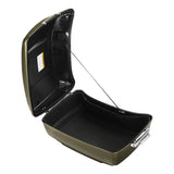 HR3 Olive Gold 13.7" King Size Touring Trunk Luggage For 15-24 Harley Touring