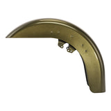 HR3 Olive Gold Motorcycle 18" Wide Tire Front Mudguard Fender For Harley Touring Models 2014-2023
