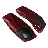 HR3 Mysterious Red Sunglo CVO Saddlebag Lids With 5" x 7" Speaker Cutouts For Harley Touring Models 2014-2023