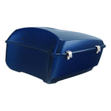 HR3 Superior Blue 13.7" King Size Touring Trunk Luggage For 14-24 Harley Touring