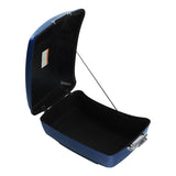 HR3 Superior Blue 13.7" King Size Touring Trunk Luggage For 14-24 Harley Touring