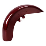 HR3 Mysterious Red Sunglo Motorcycle 18" Wide Tire Front Mudguard Fender For Harley Touring Models 2014-2023