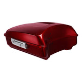 HR3 Velocity Red Sunglo Solid Color 10.7" Chopped Style Tour Pack Luggage For 14-24 Harley Touring