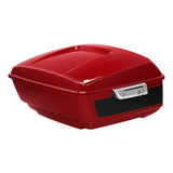 HR3 Billiard Red / Vivid Black 13.7" King Size Touring Trunk Luggage For 15-24 Harley Touring