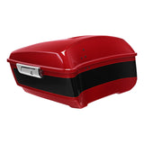 HR3 Billiard Red / Vivid Black 13.7" King Size Touring Trunk Luggage For 15-24 Harley Touring