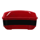 HR3 Billiard Red / Vivid Black 13.7" King Size Touring Trunk Luggage For 15-24 Harley Touring