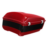 HR3 Billiard Red / Vivid Black 13.7" King Size Touring Trunk Luggage For 15-24 Harley Touring