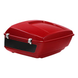 HR3 Billiard Red / Vivid Black 13.7" King Size Touring Trunk Luggage For 15-24 Harley Touring