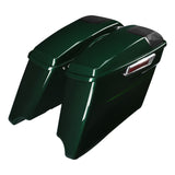 HR3 Deep Jade Pearl CVO Stretched Saddlebags with Speaker Lids  For 14-23 Harley Touring