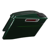 HR3 Deep Jade Pearl CVO Stretched Saddlebags with Speaker Lids  For 14-23 Harley Touring