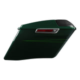 HR3 Deep Jade Pearl CVO Stretched Saddlebags with Speaker Lids  For 14-23 Harley Touring