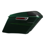 HR3 Deep Jade Pearl CVO Stretched Saddlebags with Speaker Lids  For 14-23 Harley Touring