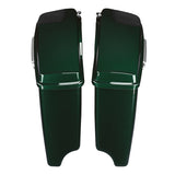 HR3 Deep Jade Pearl CVO Stretched Saddlebags with Speaker Lids  For 14-23 Harley Touring