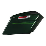 HR3 Deep Jade Pearl CVO Stretched Saddlebags with Speaker Lids  For 14-23 Harley Touring