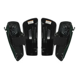 HR3 Deep Jade Pearl CVO Stretched Saddlebags with Speaker Lids  For 14-23 Harley Touring