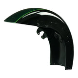 HR3 Deep Jade Pearl / Vivid Black Motorcycle 18" Front Mudguard Fender(can be installed with lighting) For Harley Touring Electra Glide Ultra Limited Tri Glide 14-23