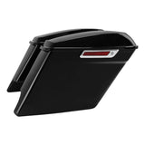 HR3 Vivid Black 5" Stretched Extended Saddlebags For Harley Touring 2014-2023