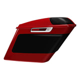 HR3 Billiard Red / Vivid Black 2021RGS 5" Stretched Extended Saddlebags with speaker lids For Harley Touring 2014-2023