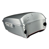 HR3 Brilliant Silver Pearl / Vivid Black King Size Tour Pack Luggage with Speaker Cut Outs For 14-24 Harley Touring