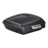 HR3 Gauntlet  Gray Metallic 10.7" Chopped Style Touring Trunk Luggage For 14-24 Harley Touring