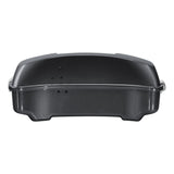 HR3 Gauntlet  Gray Metallic 10.7" Chopped Style Touring Trunk Luggage For 14-24 Harley Touring