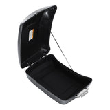HR3 Gauntlet  Gray Metallic 10.7" Chopped Style Touring Trunk Luggage For 14-24 Harley Touring