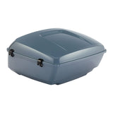 HR3 Sharkskin Blue Firestorm King Size Touring Trunk Luggage For 14-24 Harley Touring