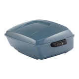 HR3 Sharkskin Blue Firestorm King Size Touring Trunk Luggage For 14-24 Harley Touring