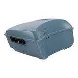 HR3 Sharkskin Blue Firestorm King Size Touring Trunk Luggage For 14-24 Harley Touring