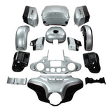 HR3 Brilliant Silver Pearl / Vivid Black Complete Body Fairing Kit For Harley Ultra Limited  FLHTK 14-23